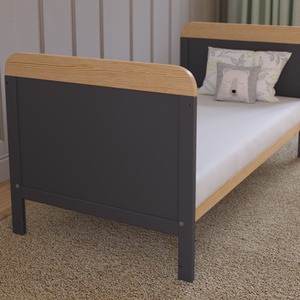 Levi Cot Bed With Mattress - White/Pine by Love For Sleep