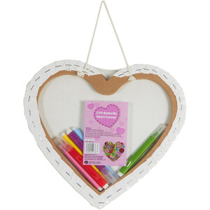 Colour Your Own Butterfly Heart Canvas