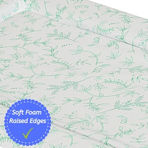 Baby Changing Mat - Green Leaves / Green Leaves by Babycurls