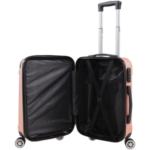 Suitcase Set of 3 Lockable Travel Cases - Rose Gold by Livingandhome