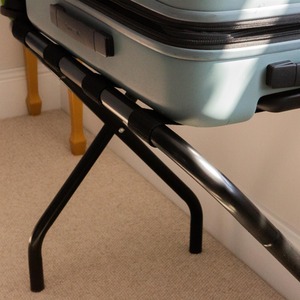 Folding Metal Luggage Rack - Black / 1 by Harbour Housewares