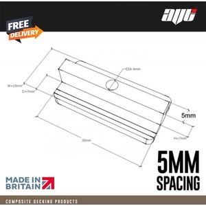 Composite Decking T Clips and Black Stainless Steel Screws by AVT