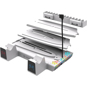 Nexus 5 Cooling and Charging Stand for PS5 and PS5 Slim - White by Oniverse