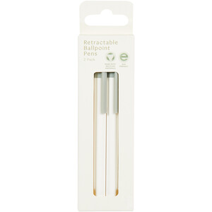 Pack of 2 Eco Retractable Ballpoint Pens