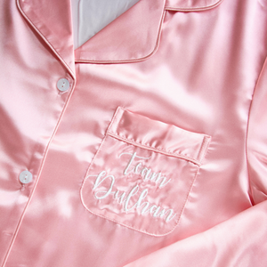 Team Dulhan Pyjamas Pink and White by Peacock Supplies