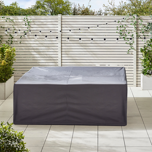 Rattan Outdoor Sofa Set - Seychelles Grey Corner Garden Sofa and Table - 9 Seat - Brown by FurnitureboxUK