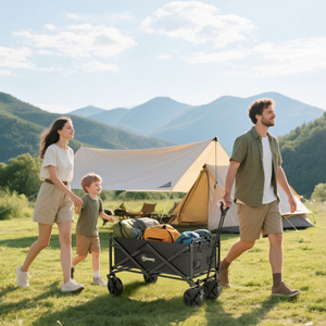 Outsunny Folding Outdoor Storage Bag with Telescopic Handle by Outsunny