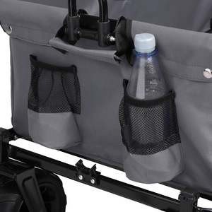 Foldable Garden Trolley with Wide Tyres - Grey by tectake