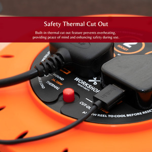 Innoteck 2 Socket Cable Reel - 10m - Orange by Innoteck