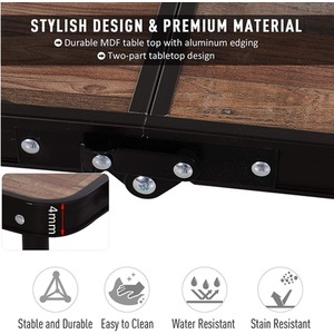 Outsunny 3ft Folding Camping Table - Brown by Outsunny