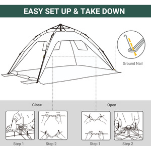 Outsunny Two Men Pop Up Tent - Green by Outsunny