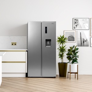 Willow WSBS84DS 430L Total No Frost American Style Fridge Freezer - Silver by Willow