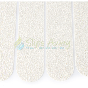 Anti Slip Bath Shower Stickers - 8 Pack White Strips - WHITE by Slips Away