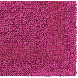 Luxury Reversible Cotton Pedestal Mat - Raspberry by Homescapes