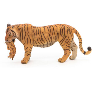 PAPO Wild Animal Kingdom Tigress with Cub Toy Figure - Black by PAPO