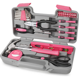 Hi-Spec 39 Piece Hand Tool Kit - Pink by Hi-Spec