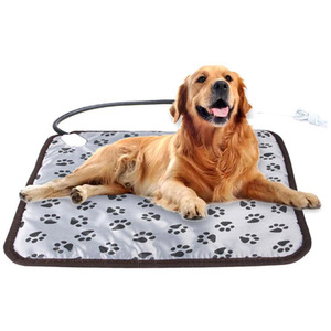 Adjustable Temperature Pet Electric Blanket - Grey / Footprints