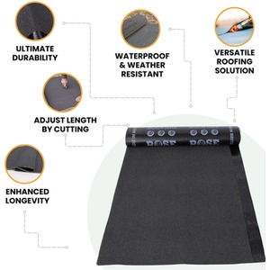 Premium Torch on Heavy Duty Roofing Felt Mineral Capsheet SBS Bitumen Membrane - Black by NOVECRAFTO
