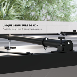Outsunny 3 x 3(m) Outdoor Pergola with Retractable Roof - Grey by Outsunny