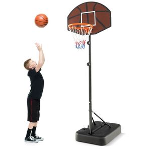 Height Adjustable Basketball Stand - Black by Costway