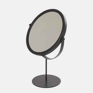 Round Bathroom Mirror Free Standing Vanity - Black by OHS
