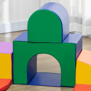 HOMCOM 7-piece Kids Soft Play Set, Climb and Crawl Foam - Multicoloured by HOMCOM