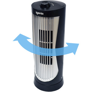 Igenix 12 Inch Mini Tower Fan Black - Black by Igenix