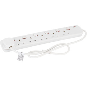 6 Gang Switched Extension Lead