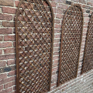 Set of 3 Willow Trellis with Curved Top (120cm x 45cm) - Brown by Selections