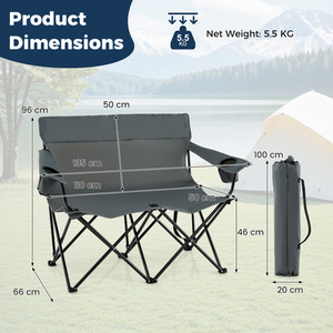 2-Person Outdoor Lawn Chair by Costway