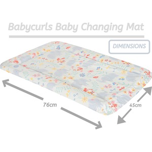 Baby Changing Mat - Pink Floral Elephants / Pink Floral Elephants by Babycurls