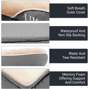 Ultra Grey and Brown Orthopaedic Foam Dog Bed by Ultra