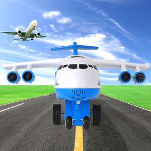 Transport Cargo Airplane Simulated City Race Track Car Toys Set