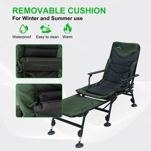 CARPZILLA Folding Fishing Chair with Footrest Green - Dark Green by CARPZILLA