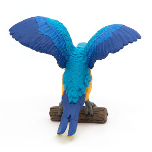 PAPO Wild Animal Kingdom Blue Ara Parrot Toy Figure - Black by PAPO