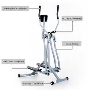 HOMCOM Air Walker Glider Cross Trainer - Silver, black by HOMCOM