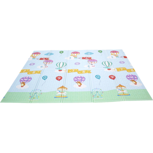 Hot Air Balloons Kids Soft Foam Crawling Mat - Blue by Teamson Kids