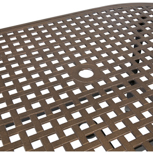 Metal Cast Aluminium 7 Piece Garden Furniture Table Patio Set With Cushions - Bronze, Cream by Charles Bentley