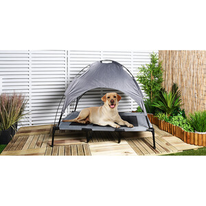 Raised Pet Bed and Sun Shade - L by Clever Paws