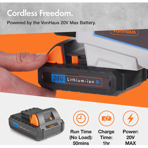 20V Cordless Hedge Trimmer - Grey by VonHaus