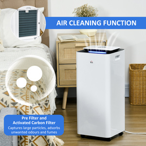 HOMCOM 16L Portable Dehumidifier with Air Cleaning 24H Timer 5 Mode Wheel - White by HOMCOM