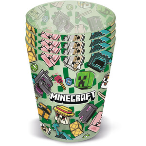 Pack of 4 Minecraft Reusable Plastic Cups - Green by Minecraft