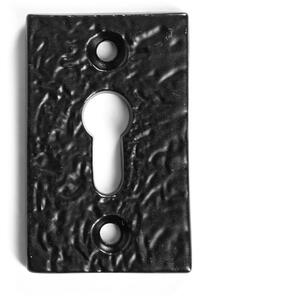 30x50mm Rectangular Escutcheon Plate Black - Black by Hammer and Tongs