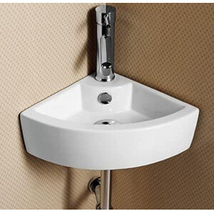 BELOFAY Ceramic Cloakroom Wash Basin Sink Modern Design Wall-Mounted Basin - White / 32cm by BELOFAY