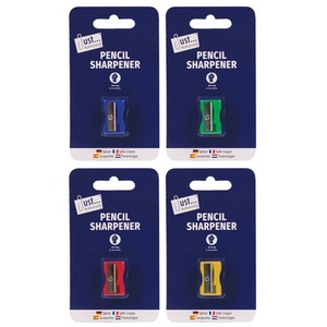 Plastic Pencil Sharpener Pack of 2 - Multi by Tallon