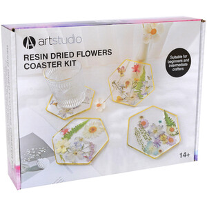 Resin Dried Flowers Coaster Kit by Art Studio