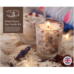 Dried Flower Soy Candle Kit - Multiple Colours by House of Crafts