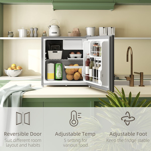 HOMCOM 46 Litre Table Top Fridge Mini Fridge with Chiller Box by HOMCOM