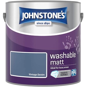 Johnstones Washable Matt Paint - Vintage Denim by Johnstone's