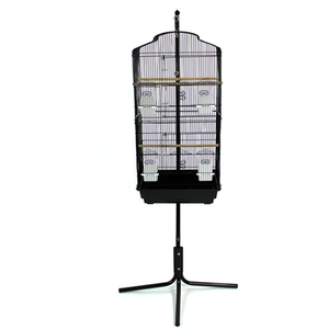 Metal Bird Cage with Stand - Black by Actiaspet